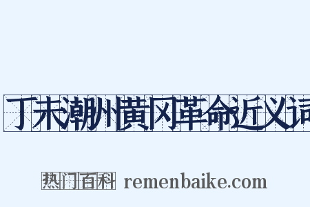 丁未潮州黄冈革命近义词是什么意思的图片